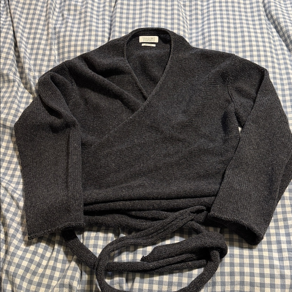 Toast Wool Wrap Sweater - Picture 3 of 5